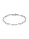 Effy Women's 14k White Gold & 5.29 Tcw Lab-grown Diamond Tennis Bracelet