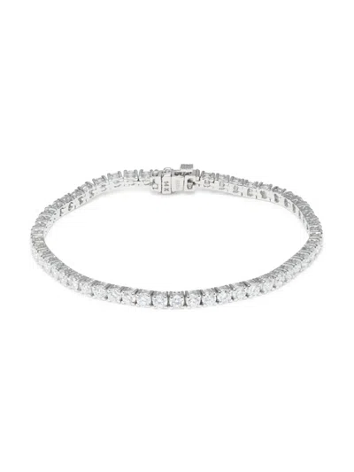 Effy Women's 14k White Gold & 5.29 Tcw Lab-grown Diamond Tennis Bracelet