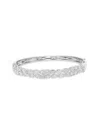 Effy Women's 14k White Gold & 5.88 Tcw Lab-grown Diamond Bangle/2.14" In Metallic