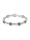 Effy Women's 14k White Gold, Sapphire & Diamond Bracelet In Sapphire