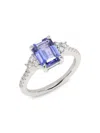 Effy Women's 14k White Gold, Tanzanite & 0.27 Tcw Diamond Ring In White Gold