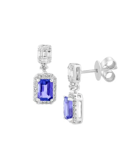 Effy Women's 14k White Gold, Tanzanite & Diamond Drop Earrings