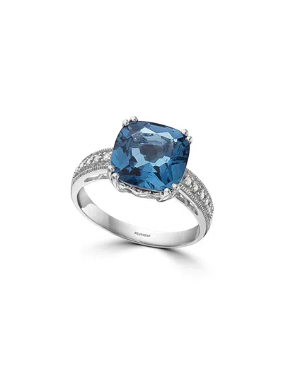 Effy Women's 14k White Gold, Topaz & Diamond Ring