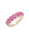 Effy Women's 14k Yellow Gold, 0.18 Tcw Diamond & 1.90 Tcw Ruby Ring In Gold