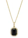 Effy Women's 14k Yellow Gold, 0.21 Tcw Diamond & 2.50 Tcw Onyx Pendant Necklace In Gold