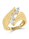 Effy Women's 14k Yellow Gold, 0.81 Tcw Lab-grown Diamond Sculptural Ring In Gold