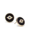 Effy Women's 14k Yellow Gold, 3.00 Tcw Onyx, Sapphire & 0.06 Tcw Diamond Stud Earrings In Gold
