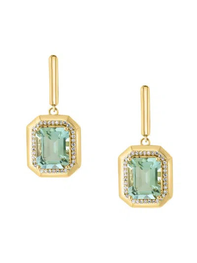Effy Women's 14k Yellow Gold, Amethyst & Diamond Drop Earrings