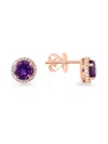 Effy Amethyst & Diamond Stud Earrings In Purple
