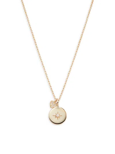 Effy Women's 14k Yellow Gold & 0.04 Tcw Diamond Pendant Necklace