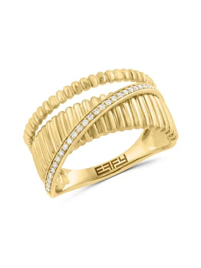 Effy Women's 14k Yellow Gold & 0.09 Tcw Diamond Ring