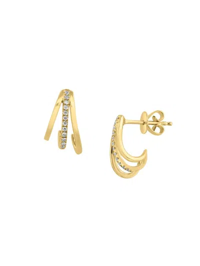 Effy Women's 14k Yellow Gold & 0.09 Tcw Diamond Stud Earrings