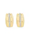 Effy Women's 14k Yellow Gold & 0.13 Tcw Diamond Huggie Earrings In Yellow Gold