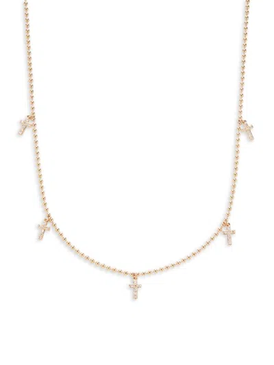 Effy Women's 14k Yellow Gold & 0.14 Tcw Diamond Charm Necklace