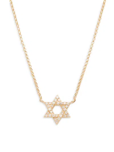Effy Women's 14k Yellow Gold & 0.14 Tcw Diamond Star Pendant Necklace