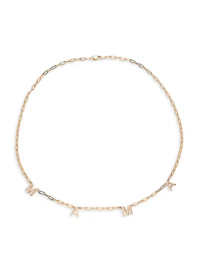 Effy Women's 14k Yellow Gold & 0.15 Tcw Diamond Mama Necklace