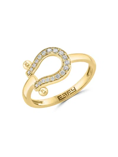 Effy Women's 14k Yellow Gold & 0.15 Tcw Diamond Ring