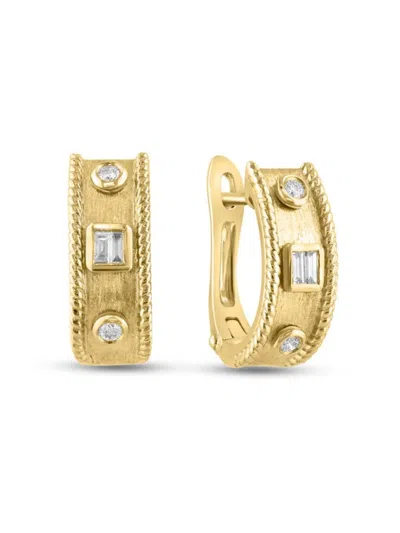 Effy Women's 14k Yellow Gold & 0.16 Tcw Diamond Huggie Earrings