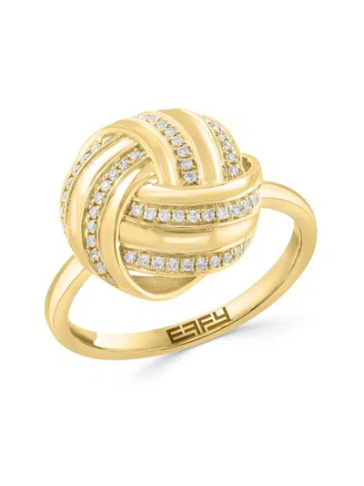 Effy Women's 14k Yellow Gold & 0.18 Tcw Diamond Ring