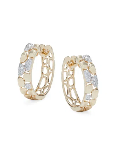Effy Women's 14k Yellow Gold & 0.2 Tcw Diamond Huggie Earrings