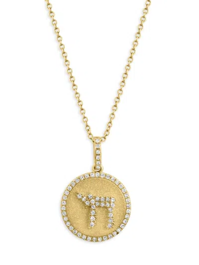 Effy Women's 14k Yellow Gold & 0.2 Tcw Diamond Pendant Necklace