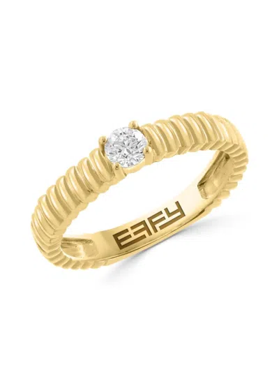 Effy Women's 14k Yellow Gold & 0.2 Tcw Diamond Ring
