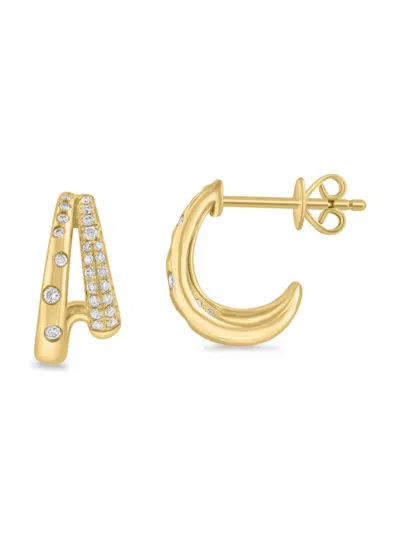 Effy Women's 14k Yellow Gold & 0.22 Tcw Diamond Earrings