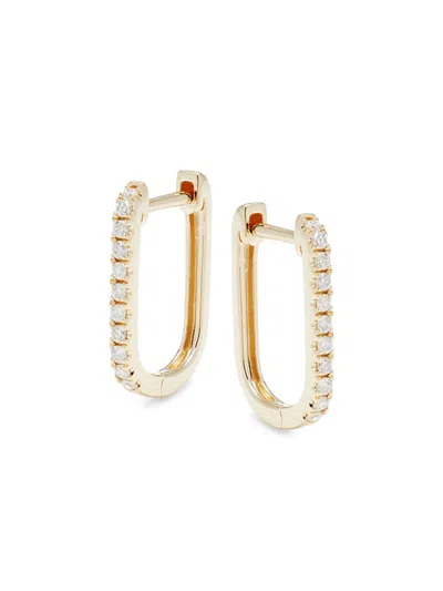 Effy Women's 14k Yellow Gold & 0.22 Tcw Diamond Hoop Earrings
