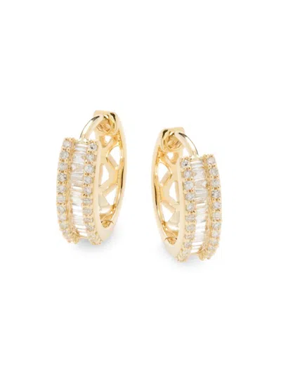 Effy Women's 14k Yellow Gold & 0.22 Tcw Diamond Hoop Earrings