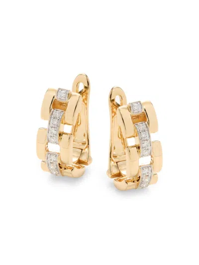 Effy Women's 14k Yellow Gold & 0.22 Tcw Diamond Huggie Earrings