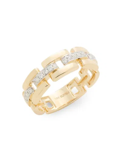Effy Women's 14k Yellow Gold & 0.22 Tcw Diamond Ring