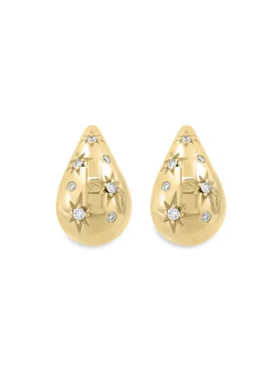 Effy Women's 14k Yellow Gold & 0.23 Tcw Diamond Tear Drop Stud Earrings