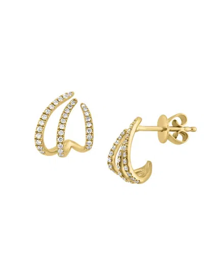 Effy Women's 14k Yellow Gold & 0.24 Tcw Diamond Earrings
