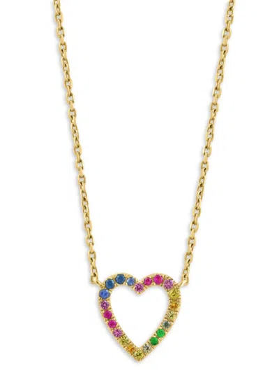 Effy Women's 14k Yellow Gold & 0.24 Tcw Multi-sapphire Necklace