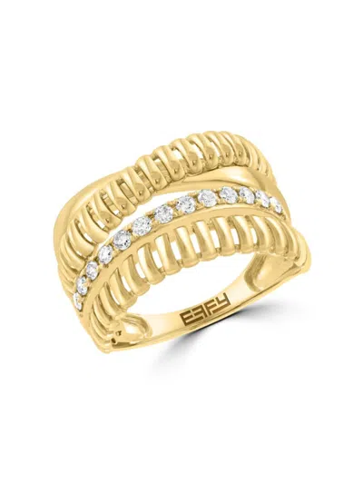 Effy Women's 14k Yellow Gold & 0.25 Tcw Diamond Wrap Ring
