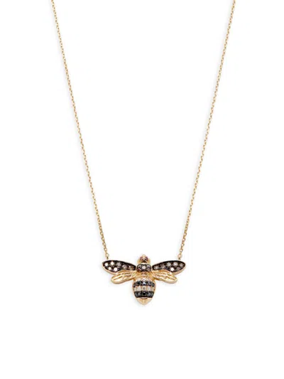 Effy Women's 14k Yellow Gold & 0.27 Tcw Diamond Bee Pendant Necklace