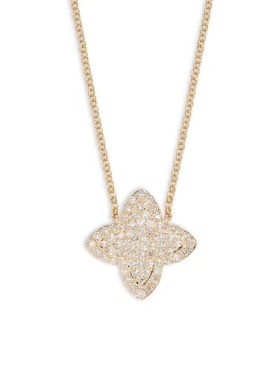 Effy Women's 14k Yellow Gold & 0.27 Tcw Diamond Clover Necklace