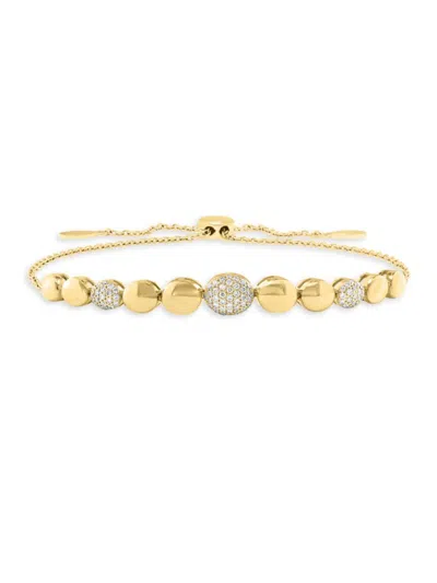 Effy Women's 14k Yellow Gold & 0.28 Tcw Diamond Bolo Bracelet