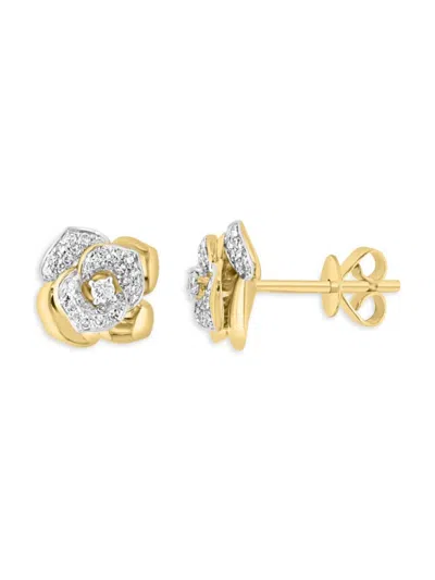 Effy Women's 14k Yellow Gold & 0.3 Tcw Diamond Stud Earrings