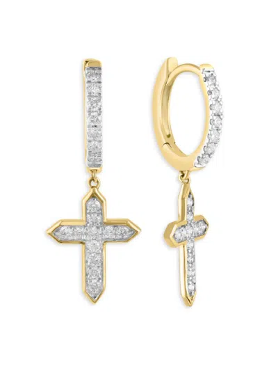 Effy Women's 14k Yellow Gold & 0.32 Tcw Diamond Drop Earrings