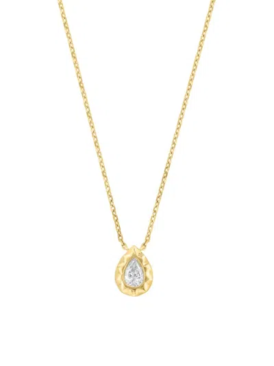 Effy Women's 14k Yellow Gold & 0.33 Tcw Diamond Pear Pendant Necklace