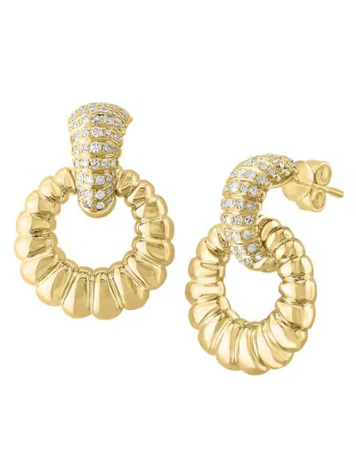 Effy Women's 14k Yellow Gold & 0.42 Tcw Diamond Drop Earrings