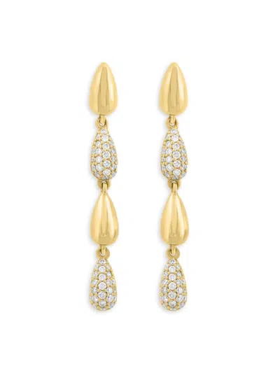Effy Women's 14k Yellow Gold & 0.44 Tcw Diamond Drop Earrings