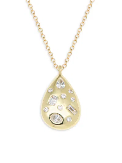 Effy Women's 14k Yellow Gold & 0.45 Tcw Lab-grown Diamond Pendant Necklace