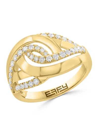 Effy Women's 14k Yellow Gold & 0.46 Tcw Diamond Ring