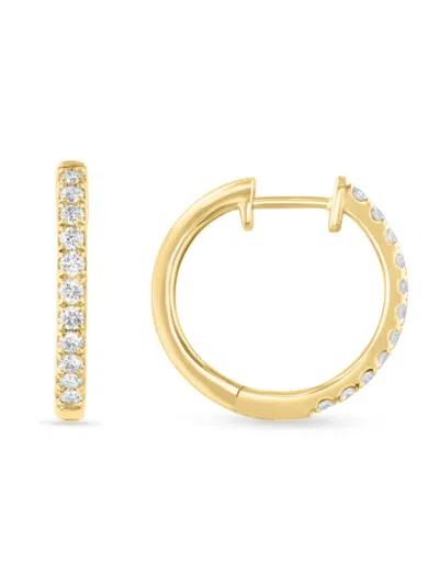 Effy Women's 14k Yellow Gold & 0.46 Tcw Lab-grown Diamond Huggie Earrings