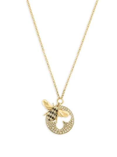 Effy Women's 14k Yellow Gold & 0.48 Tcw Diamond Bee Charm Necklace