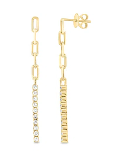 Effy Women's 14k Yellow Gold & 0.48 Tcw Lab-grown Diamond Earrings