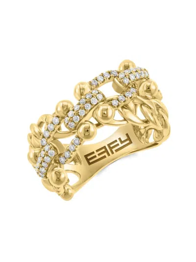Effy Women's 14k Yellow Gold & 0.53 Tcw Diamond Ring