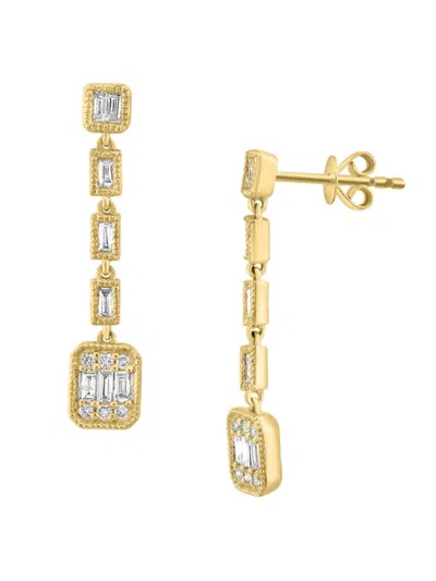 Effy Women's 14k Yellow Gold & 0.56 Tcw Diamond Drop Earrings